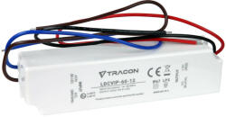 TRACON LDCVIP-60-12 Védett műanyag házas LED meghajtó 90-264VAC/12VDC, 60W, 0-5A, IP67 (LDCVIP-60-12)
