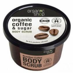 Organic Shop Softening testradír kávéval és cukorral, 250 ml