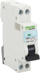 Tracon TDZNC10 Kismegszakító, 1+N pólus, C karakterisztika 1+N, C10, 6kA (TDZNC10)