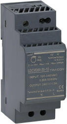 TRACON LDCVDIN-30-12 DIN sínre szerelhető tápegységszabályozható DC kimenettel 100-200VAC, 0, 88A/DC12V, 2A/24W (LDCVDIN-30-12)