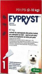 KRKA Soluție spot-on Fypryst pentru câini 2-10 kg 67 mg/0, 67 ml 1 pipetă (VAT017981)