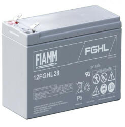 FIAMM 12FGHL28 12V 7, 2Ah Nagy kisütőáramú ipari zárt (zselés) ólomakkumulátor (Fiamm-12FGHL28)
