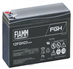 FIAMM 12FGH23Slim 12V 5Ah Nagy kisütőáramú ipari zárt (zselés) ólomakkumulátor (Fiamm-12fgh23-slim)