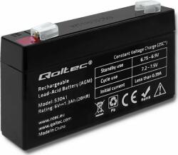 Qoltec AGM Baterie 6V 1, 3Ah max. 0.39A (53041)