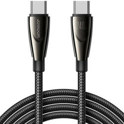  USB Type-C töltő- és adatkábel, USB Type-C, 120 cm, 240W, gyorstöltés, cipőfűző minta, Joyroom Pioneer, SA31-CC5, fekete