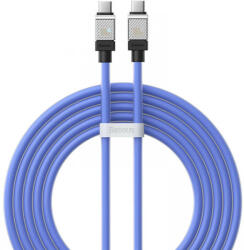  USB Type-C töltő- és adatkábel, USB Type-C, 200 cm, 100W, törésgátlóval, gyorstöltés, PD, Baseus Coolplay, CAKW000303, kék