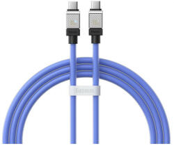 USB Type-C töltő- és adatkábel, USB Type-C, 100 cm, 100W, törésgátlóval, gyorstöltés, PD, Baseus Coolplay, CAKW000203, kék - tok-shop