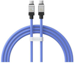  USB Type-C töltő- és adatkábel, USB Type-C, 100 cm, 100W, törésgátlóval, gyorstöltés, PD, Baseus Coolplay, CAKW000203, kék