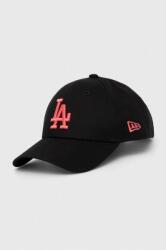 New Era pamut baseball sapka fekete, nyomott mintás, LOS ANGELES DODGERS - fekete Univerzális méret - answear - 9 990 Ft