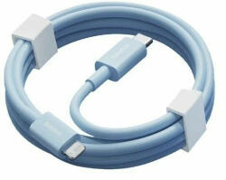  USB Type-C töltő- és adatkábel, Lightning, 100 cm, 20W, törésgátlóval, gyorstöltés, PD, Baseus Superior, CAYS001903, világoskék - tok-shop