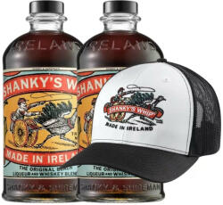  2 db Shanky's Whip Black Irish Whiskey Likőr 0, 7l 33% + Ajándék Baseball Sapka