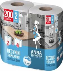 Anna Zaradna Prosoape de hartie ANNA ZARADNA, 100 coli, 2 role, alb cu relief albastru (ST-AZ-035441)