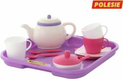 Polesie Set ceai, 13 piese, alb cu roz (58959 POLESIE)