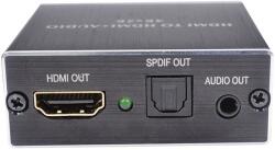  HDMI audió leválasztó digitális analóg adapter TOSLINK 3, 5 mm-es sztereó kivetítő átalakító HDMI Audio extractor