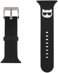 Karl Lagerfeld Choupette Head Apple Watch 4/5/6/7/8/SE/Ultra 42/44/45/49mm óraszíj (fekete)