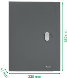 Leitz 3-pólyás mappa, A4, PP, sárga, Recycle