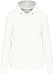 Kariban Női organikus kapucnis pulóver, Kariban KA4028, White-M (ka4028wh-m)