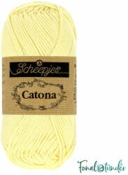 Scheepjes Catona 101 Candle Light - halvány sárga pamut fonal - 50gramm