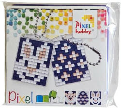 Pixelhobby Pixel kulcstartókészítő szett 1 kulcstartó alaplappal, 3 színnel, húsvéti nyuszi (PXL-23081) - officetrade