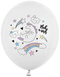 Partydeco Szülinapi lufi 11" 28cm 6db, Unikornis minta (LUFI797298)