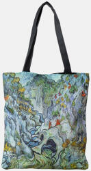 SHOPIKA Geanta shopper din material textil, cu imprimeu inspirat dintr-o pictura impresionista Multicolor