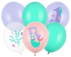 Partydeco Mintás lufi 11" 28cm 6db, Sea World (LUFI964150)