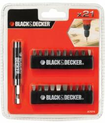 Black & Decker Set 21 accesorii Black & Decker - capete de surubelnita si adaptor magnetic A7074 (A7074-XJ)
