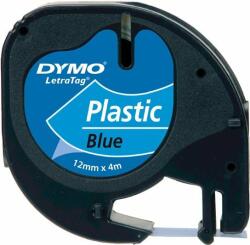 DYMO Banda DYMO LetraTag plastic, albastra, 12 mm x 4 m (S0721650)