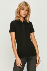 Lacoste t-shirt női, galléros, fekete - fekete 42