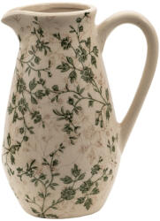 Clayre & Eef Carafa decorativa ceramica verde bej 16x12x22 cm (6CE1456S)