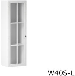 Expedo Vitrină bucătărie LORIENT W40S, 40x127x32, alb/pin Andersen, stânga Vitrina