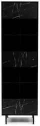 Expedo Vitrina NEROLI, 60x200x41, negru/marmura neagra
