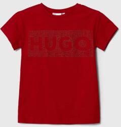 Hugo gyerek pamutruha piros, mini, egyenes - piros 102