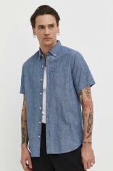 Superdry pamut ing férfi, legombolt galléros, regular - kék S