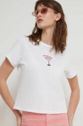 Abercrombie & Fitch pamut póló női, fehér - fehér M - answear - 8 790 Ft