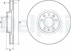 DELPHI Disc frana DELPHI BG4696C - piesa-auto
