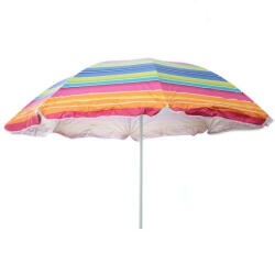 Umbrela soare de plaja / gradina, D12609, rotunda, structura metal, multicolor, D 200 cm (7043803)