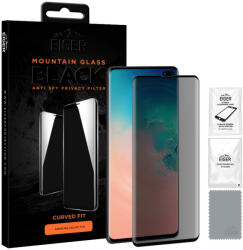 Eiger Folie Sticla 3D Privacy Mountain Glass Samsung Galaxy S10 G973 Clear (0.33mm, 9H, case friendly, curved) (EGMSP00134) - vexio