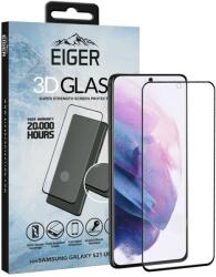 Eiger Folie Sticla 3D Edge to Edge Samsung Galaxy S21 Ultra Clear Black (0.33mm, 9H, perfect fit, curved, oleophobic) (EGSP00714) - vexio