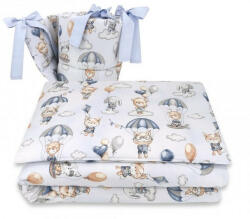  Baby Shop 4 részes babaágynemű - kék lufis állatok