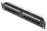 Lanberg Patch panel 12 port 1U 10" CAT. 6 fekete (PPU6-9012-B) (PPU6-9012-B)