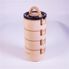 TOO KT-114-BE bézs műanyag ételhordó, 15×15×33 cm (KT-114-BE) - bestbyte