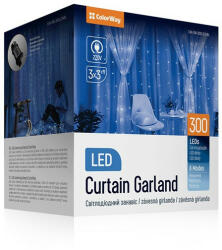 ColorWay LED szalag, LED garland ColorWay curtain (curtain) 3x3m 300LED 220V blue color (CW-GW-300L33VBL)