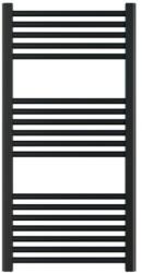 HeizTech Calorifer portprosop pentru baie, decorativ, negru, drept, cu 18 tevi, 500 x 1000, 437 W (R-B-500-1000-N-H)