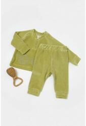 BabyCosy Set bluzita si pantaloni Elefant, 80%bumbac organic si 20% poliester - Verde, BabyCosy (Marime: 12-18 Luni) (BC-CSYK6048-12)