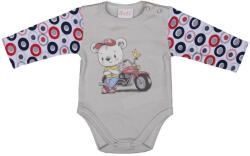  Hosszú ujjú baba body Motoros maci mintával