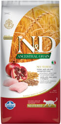 N&D Ancestral Grain Cat N&D Ancestral Grain Cat Farmina Neutered Pui și rodie - 2 x 5 kg