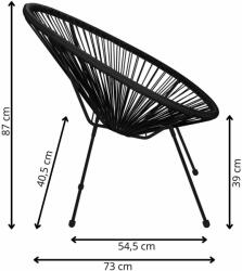 SPRINGOS Gf0085 kerti szék 72 x 82 x 85 cm (GF0085)