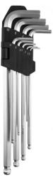  Verke imbuszkulcs készlet gömvégű hosszú imbusz kulcs 9db-os 1, 5-10 mm V35505 (V35505)