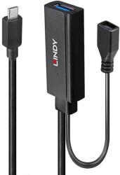 Lindy 43344 hálózati csatlakozó USB 3.2 Gen 1 (3.1 Gen 1) Type-C 5000 Mbit/s Fekete (43344) (43344)